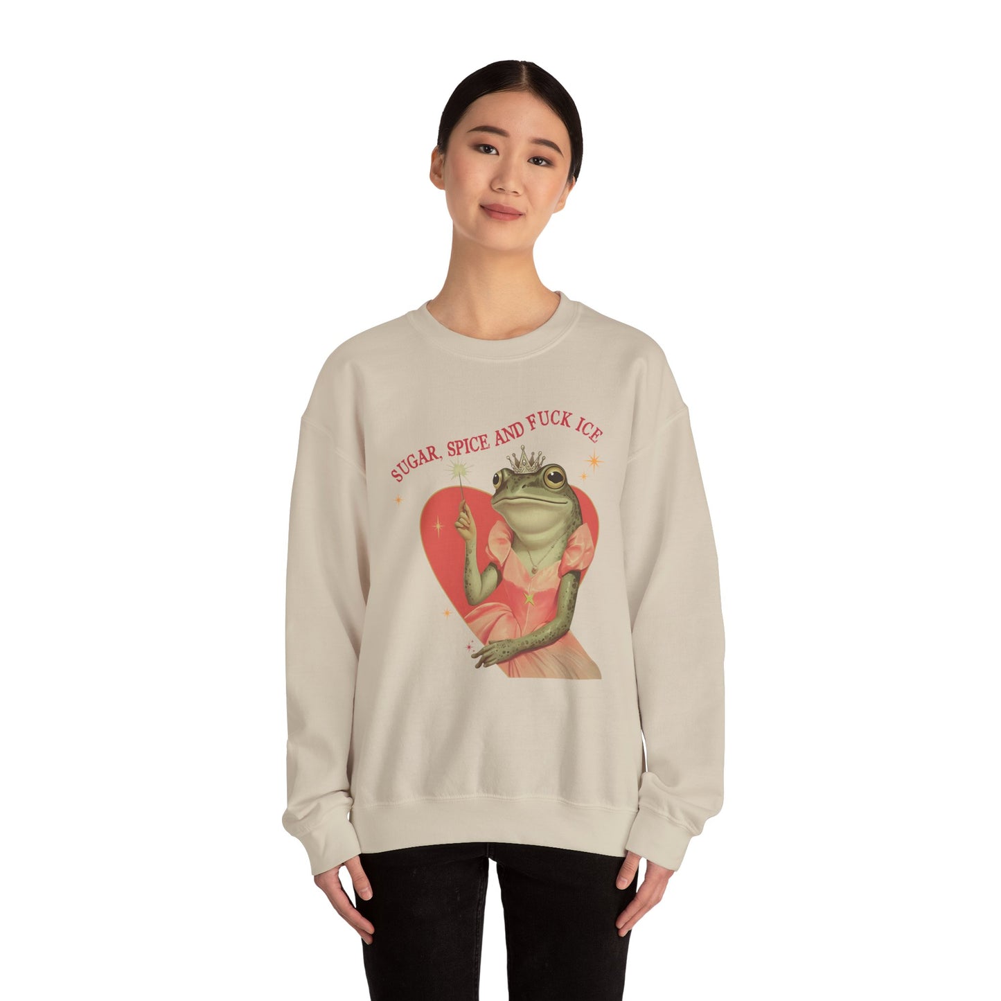 Sugar Spice and Fuck Ice Frog Heart Sweatshirt