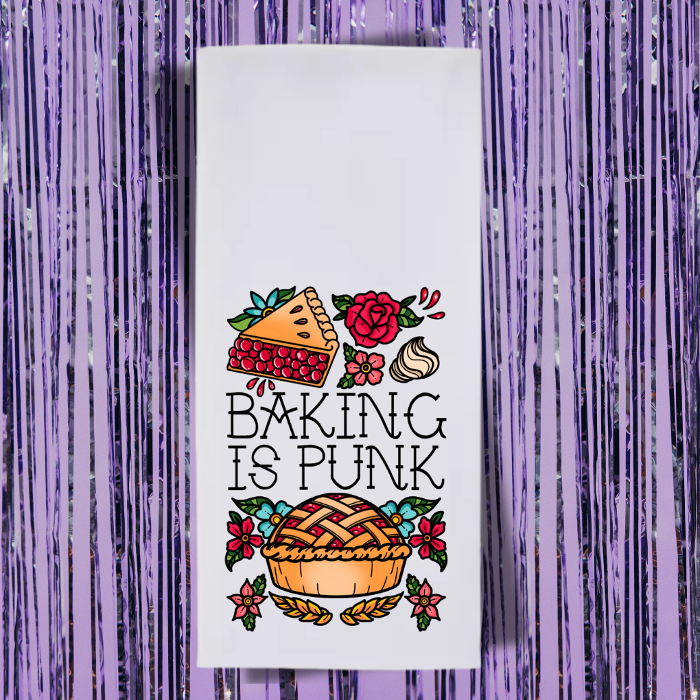 Baking Is Punk Tea Towel