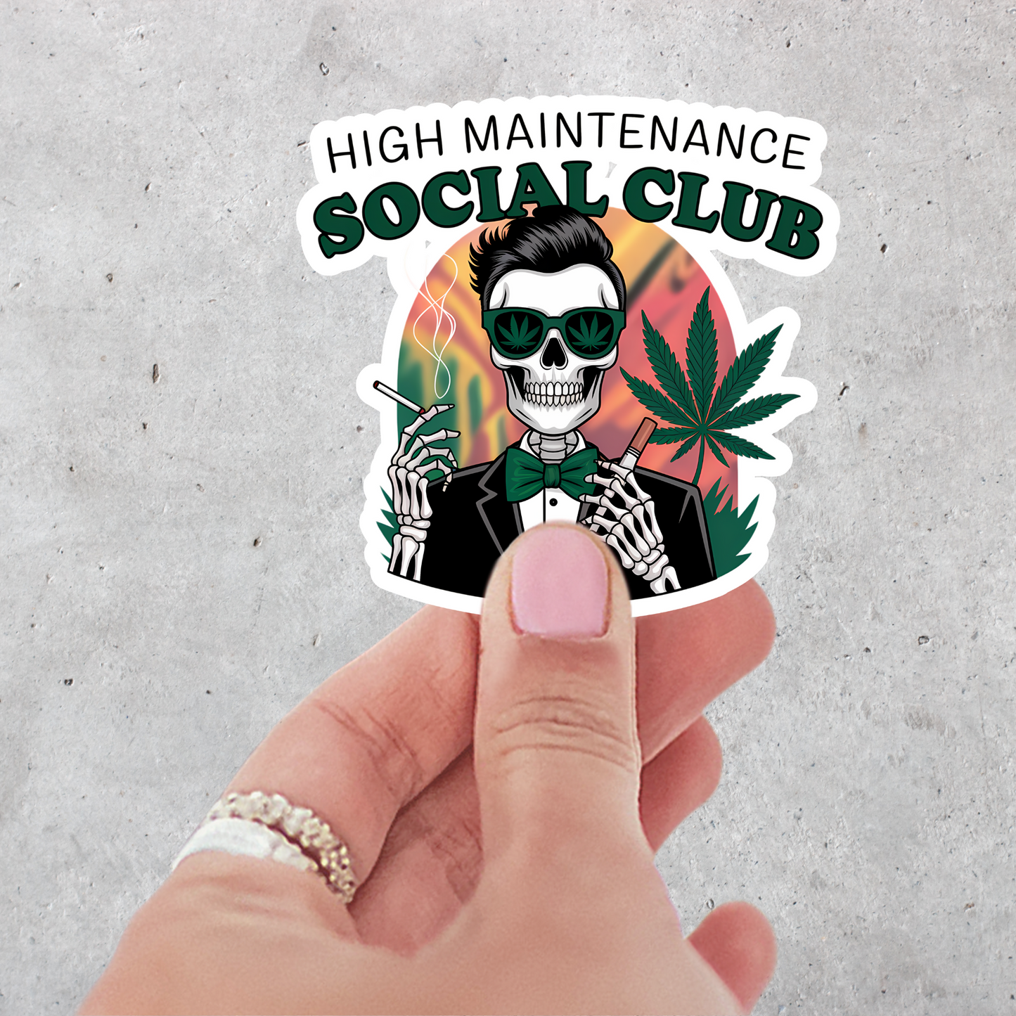 High Maintenance Social Club Sticker