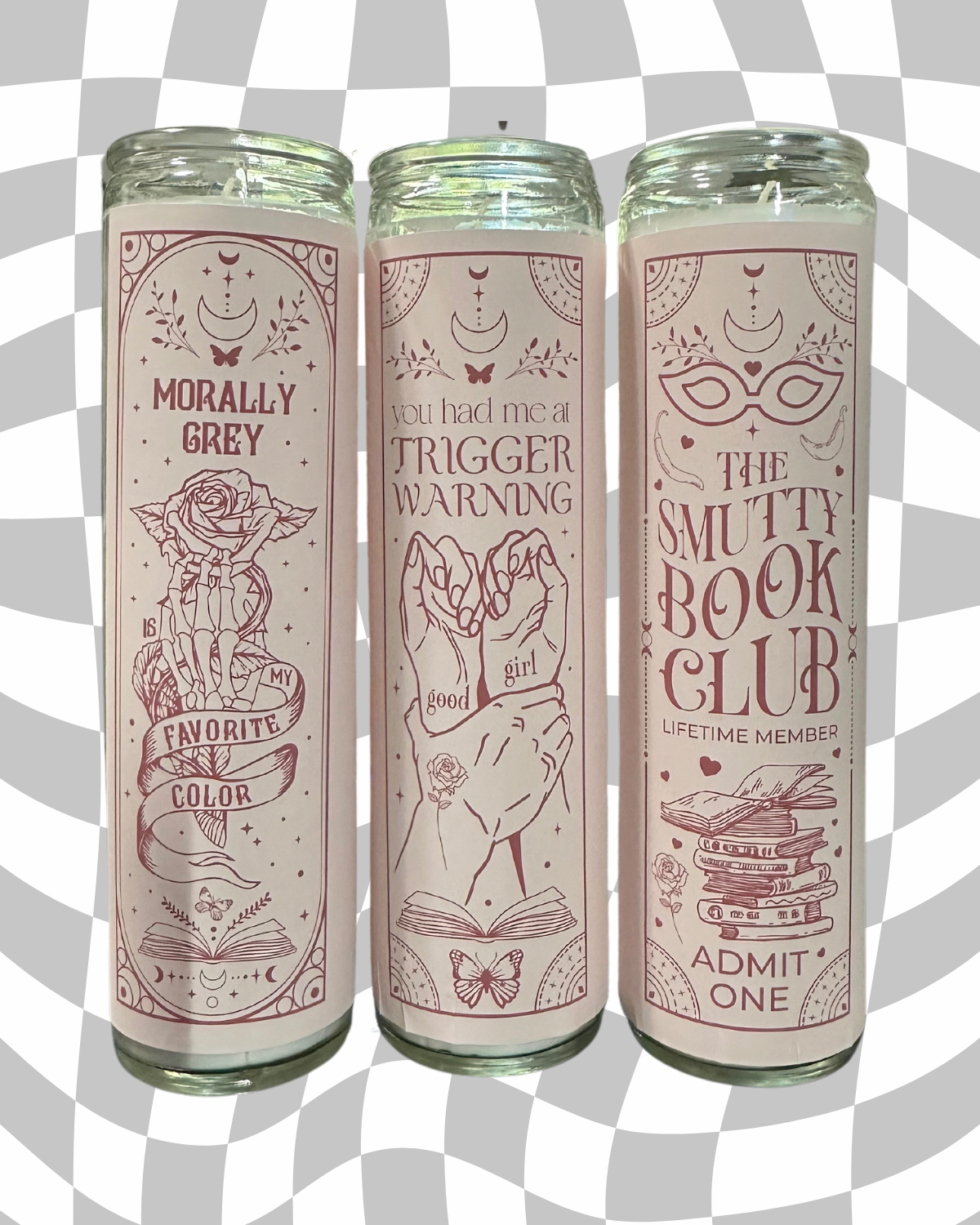 Smutty Pillar Candle