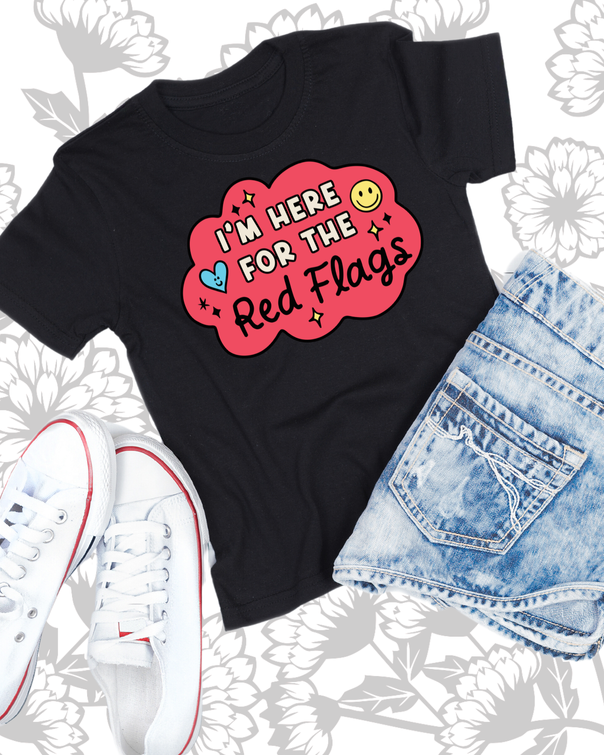 Here For The Red Flags Unisex T-Shirt