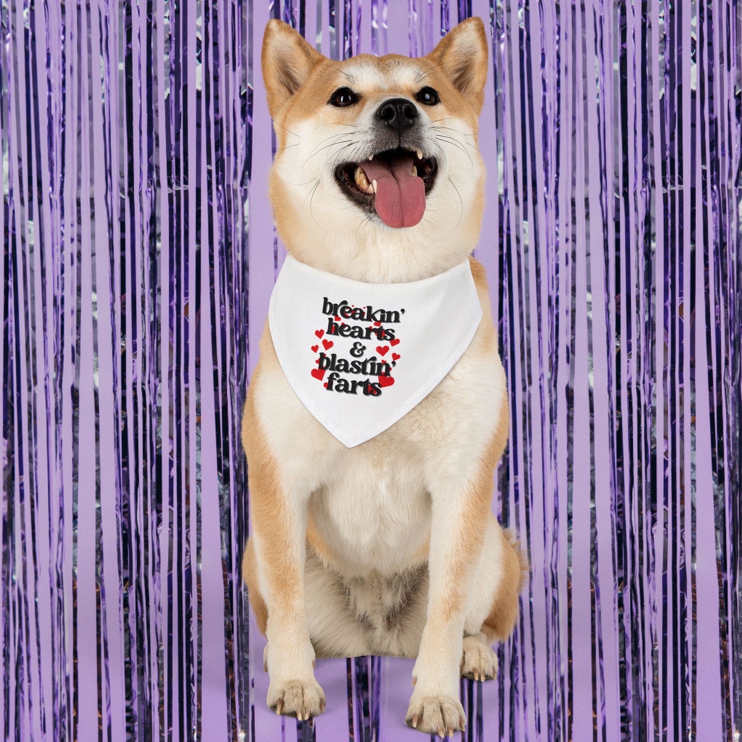 Breakin' Hearts and Blastin' Farts Pet Bandana