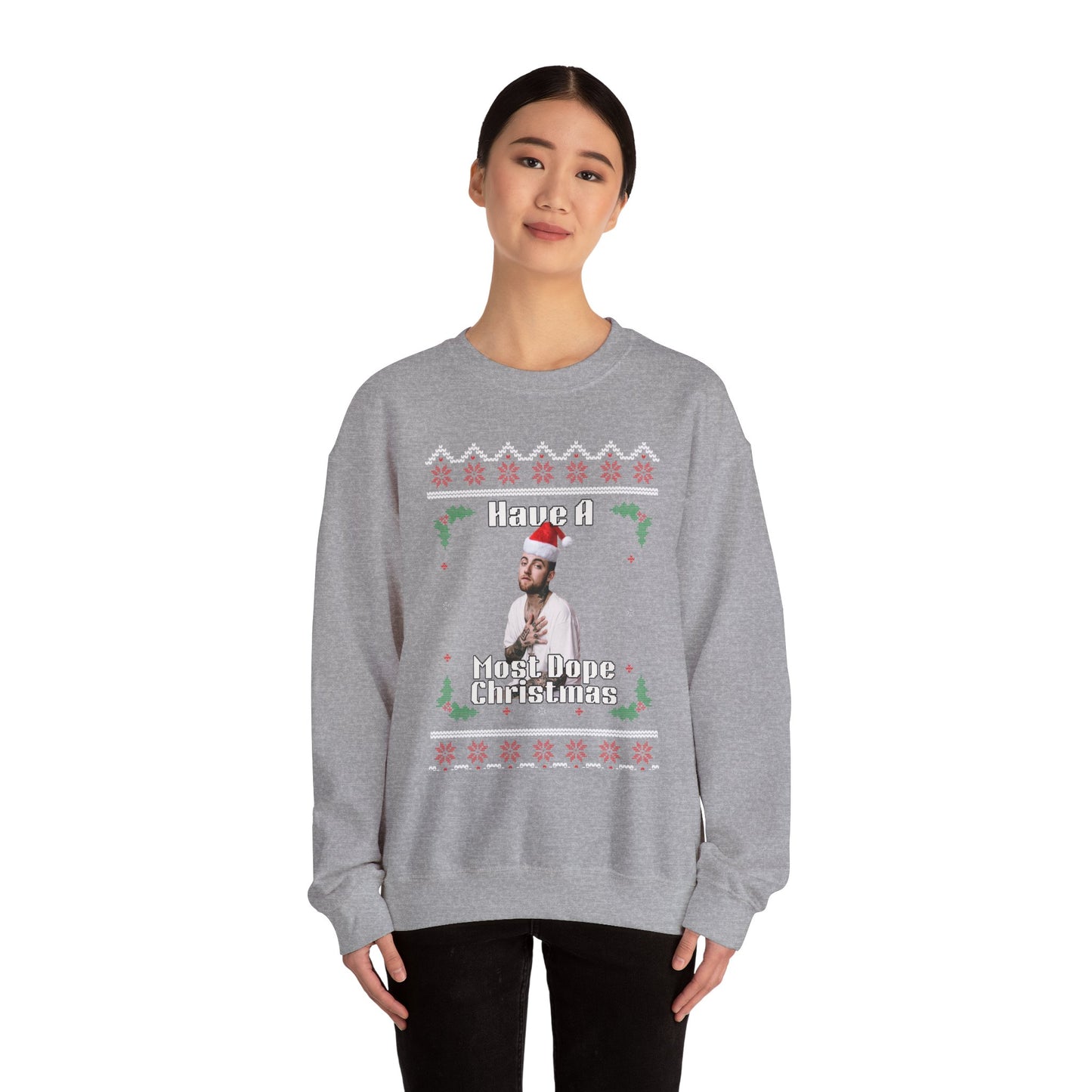 Have A Most Dope Christmas Mac Miller Holiday Christmas Unisex Crewneck Sweatshirt