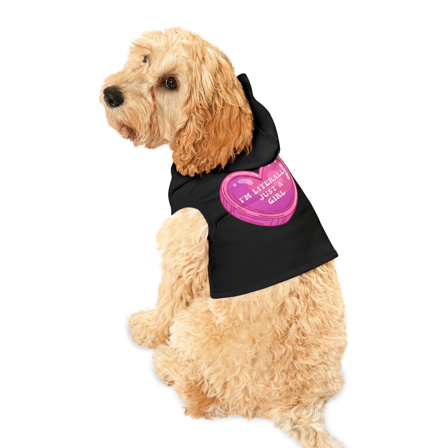 Literally Just A Girl Pet Hoodie - Stylish Dog Apparel, Pet Clothing, Pet Lover Gift, Funny Pet Outfit, Cozy Dog Hoodie
