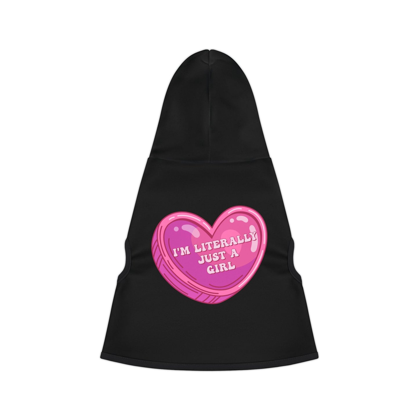 Literally Just A Girl Pet Hoodie - Stylish Dog Apparel, Pet Clothing, Pet Lover Gift, Funny Pet Outfit, Cozy Dog Hoodie