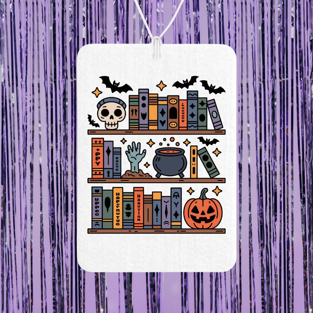 Halloween Bookshelf Unscented Car Freshener