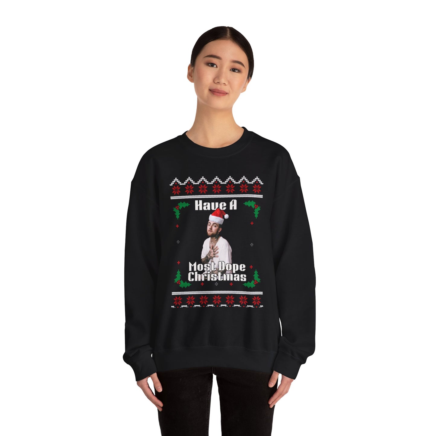 Have A Most Dope Christmas Mac Miller Holiday Christmas Unisex Crewneck Sweatshirt