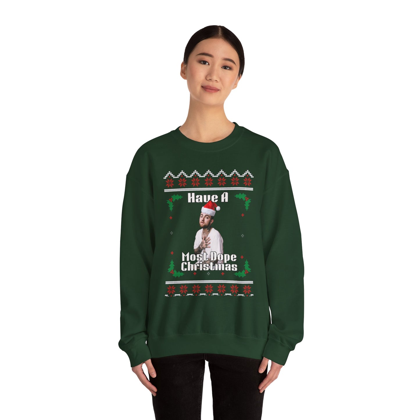 Have A Most Dope Christmas Mac Miller Holiday Christmas Unisex Crewneck Sweatshirt