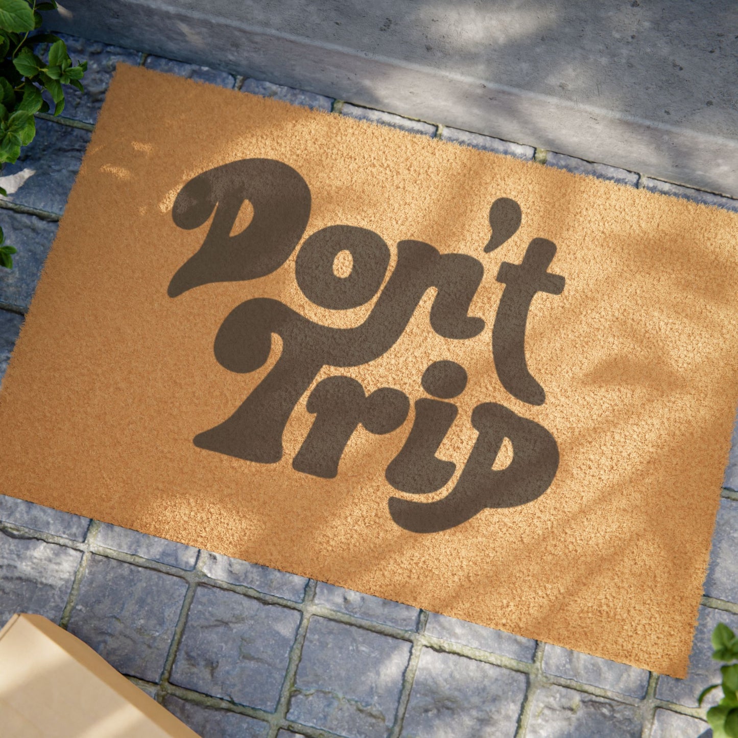 Don't Trip Doormat Retro Script Coir Welcome Mat
