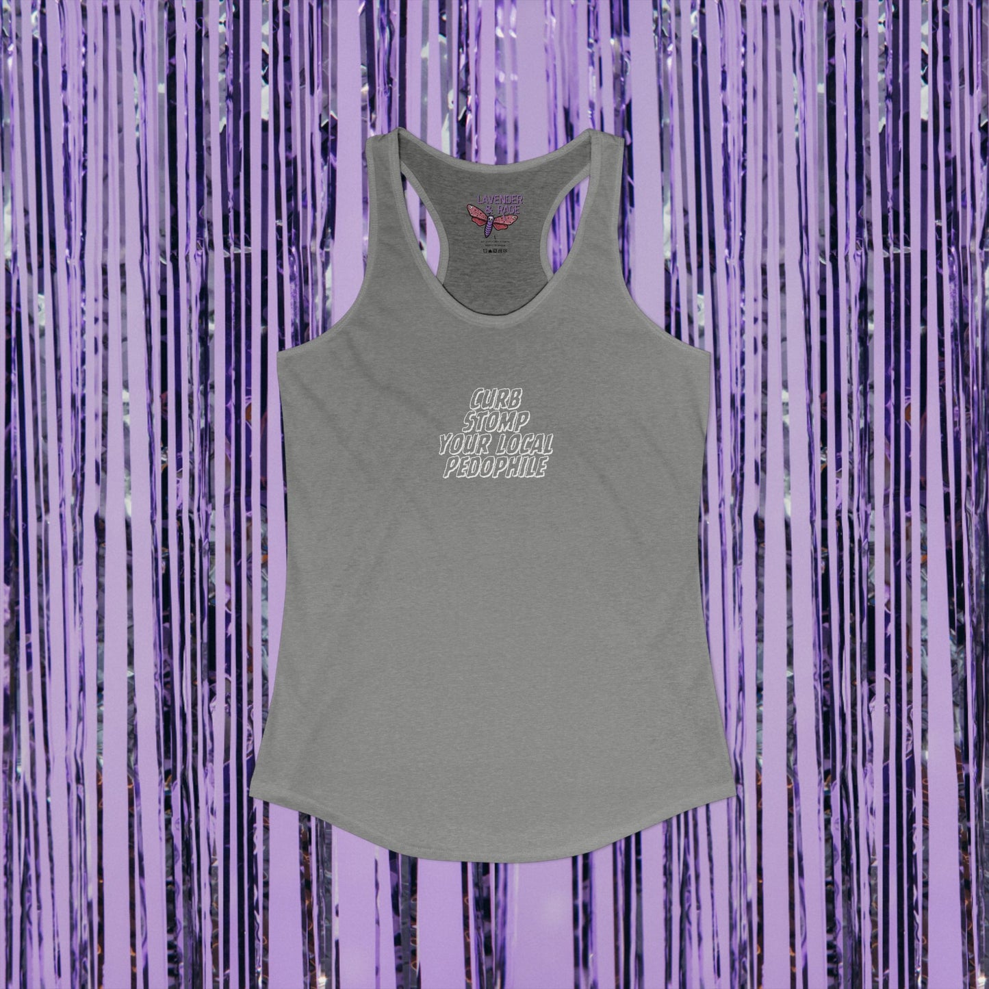 Curb Stomp Your Local Pedophile Ideal Racerback Tank
