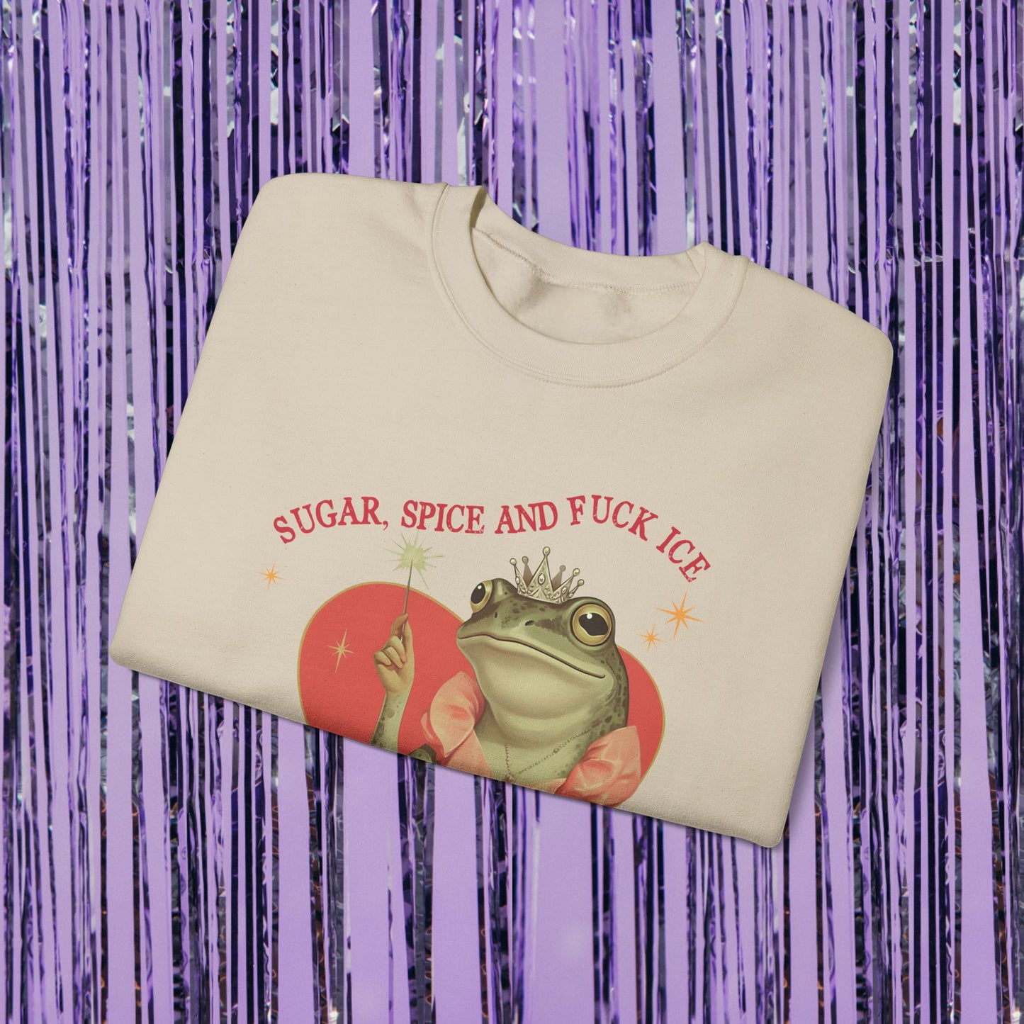 Sugar Spice and Fuck Ice Frog Heart Sweatshirt