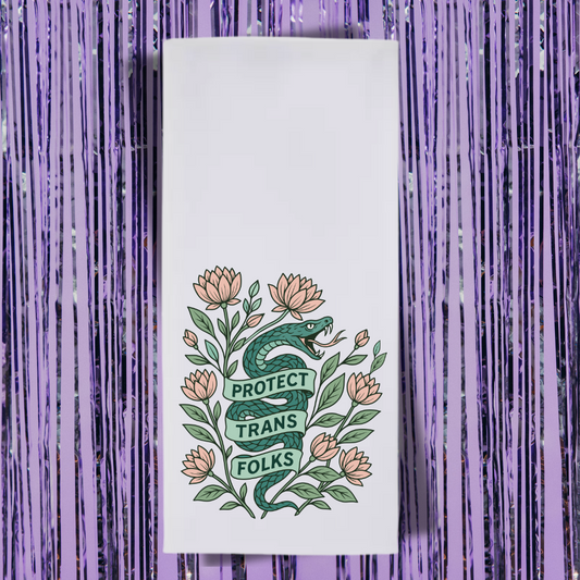 Protect Trans Folks Tea Towel