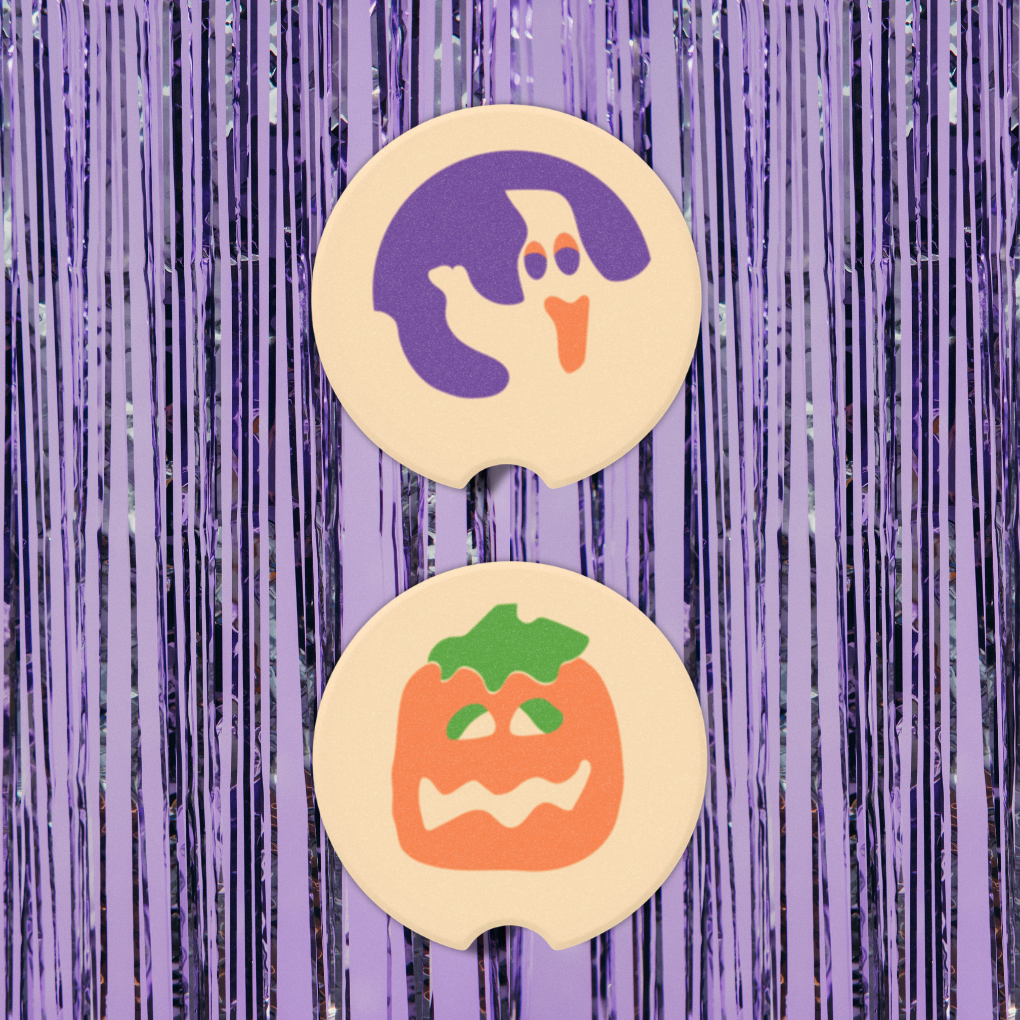 Halloween Cookie Neoprene Car Coasters