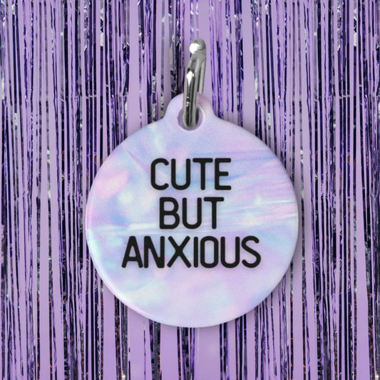Cute But Anxious Pet ID Tag