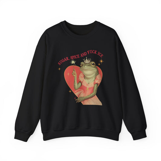 Sugar Spice and Fuck Ice Frog Heart Sweatshirt