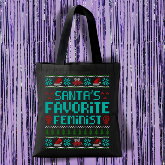 Santa's Favorite Feminist Tote Bag