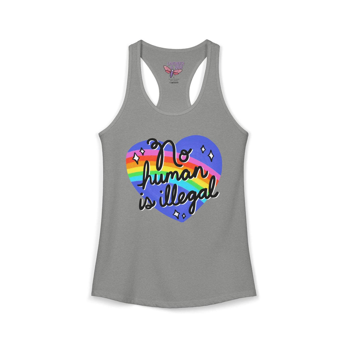 No Human is Illegal Ideal Racerback Tank