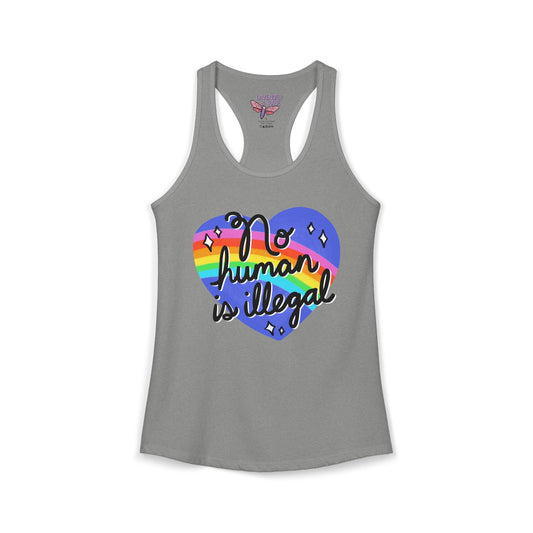 No Human is Illegal Ideal Racerback Tank