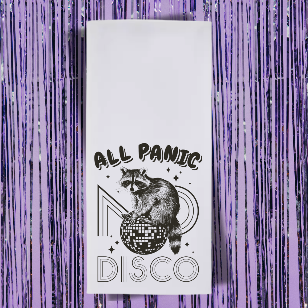 All Panic No Disco Tea Towel
