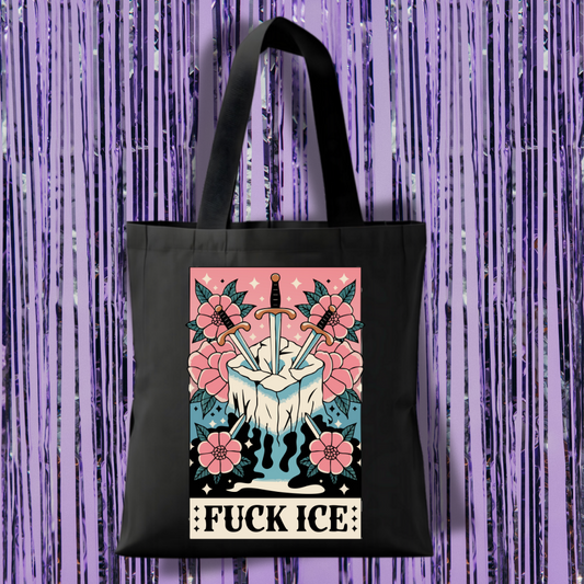 Fuck Ice Tarot Tote Bag