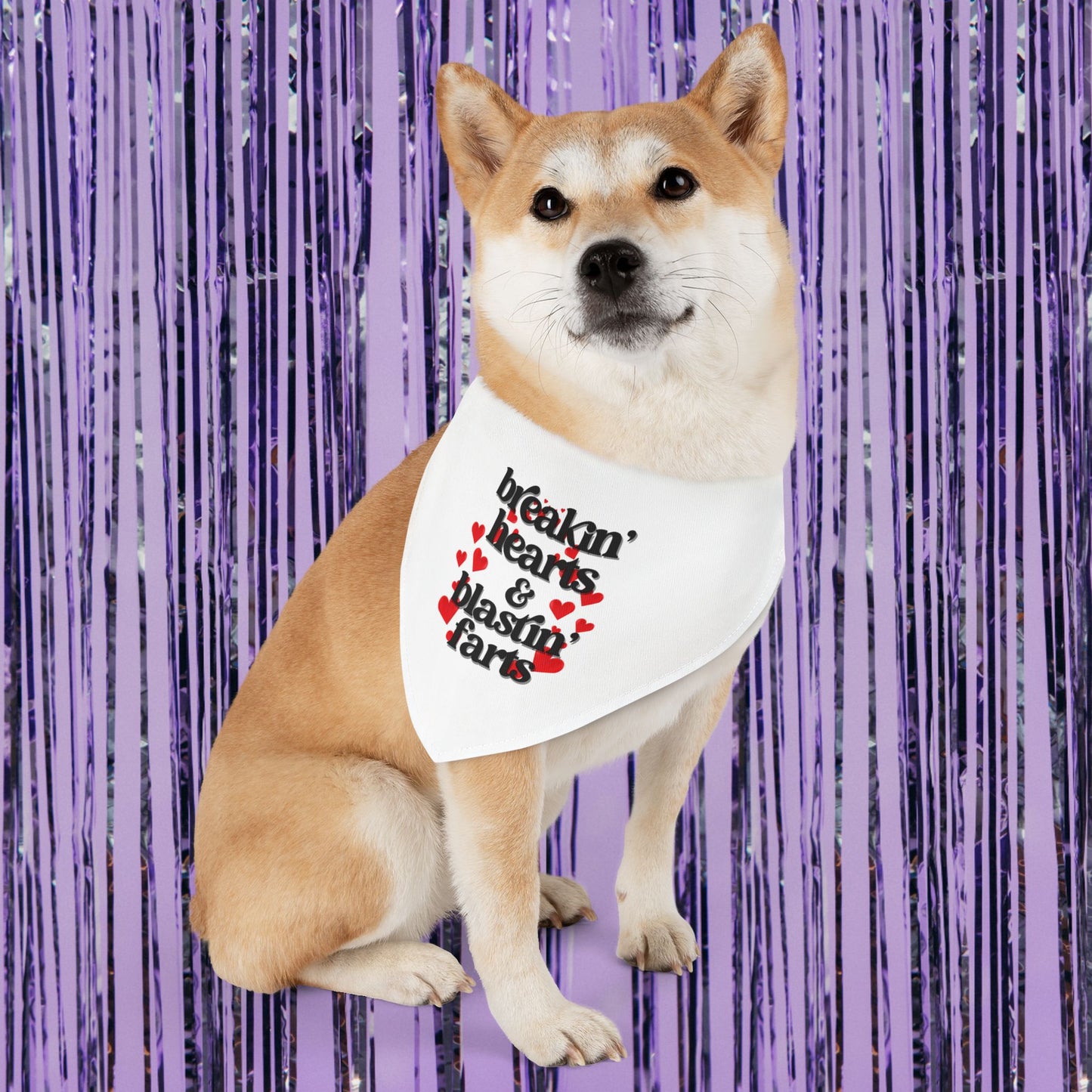 Breakin' Hearts and Blastin' Farts Pet Bandana