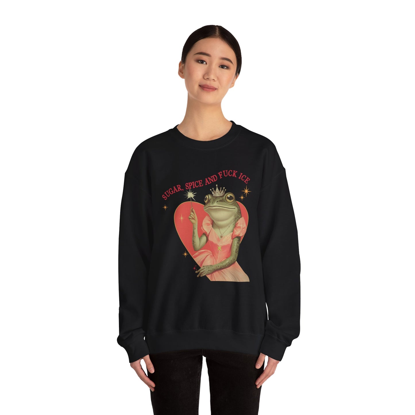 Sugar Spice and Fuck Ice Frog Heart Sweatshirt