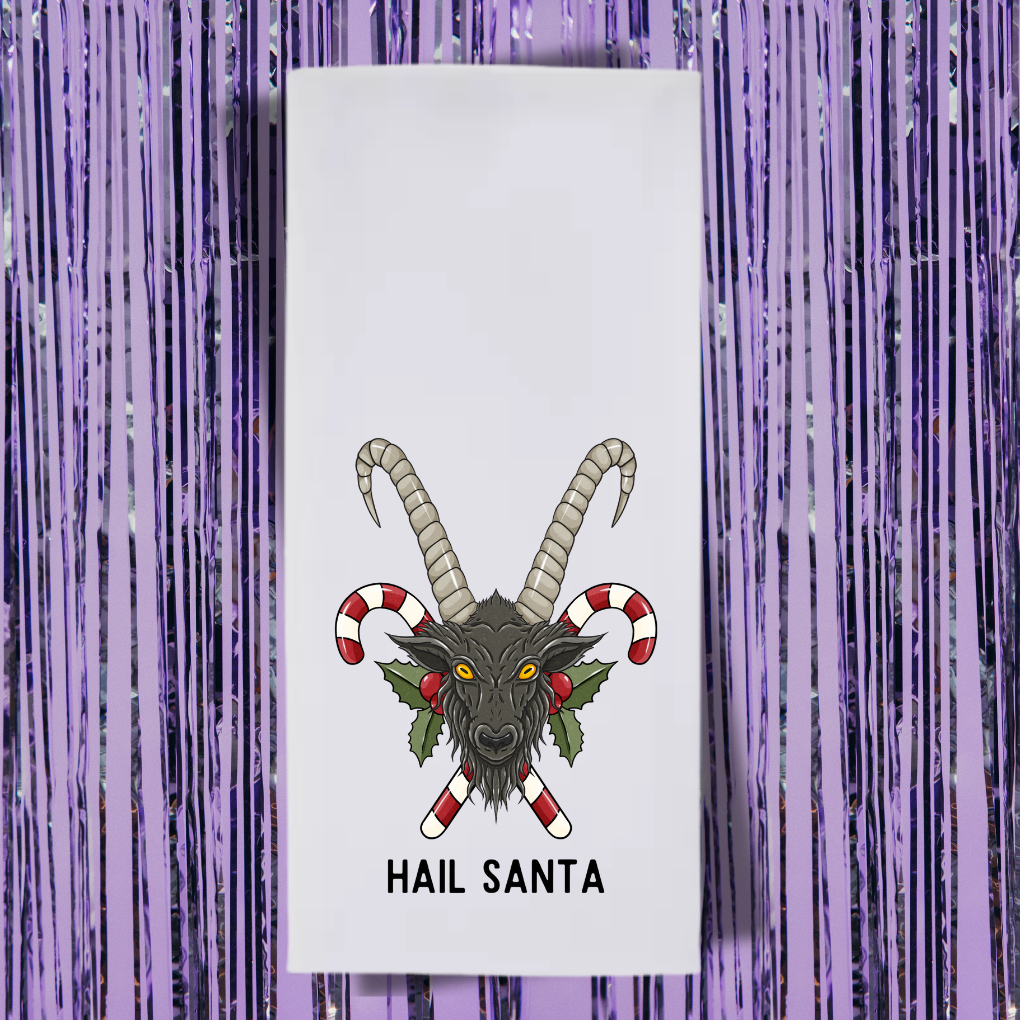Hail Santa Tea Towel