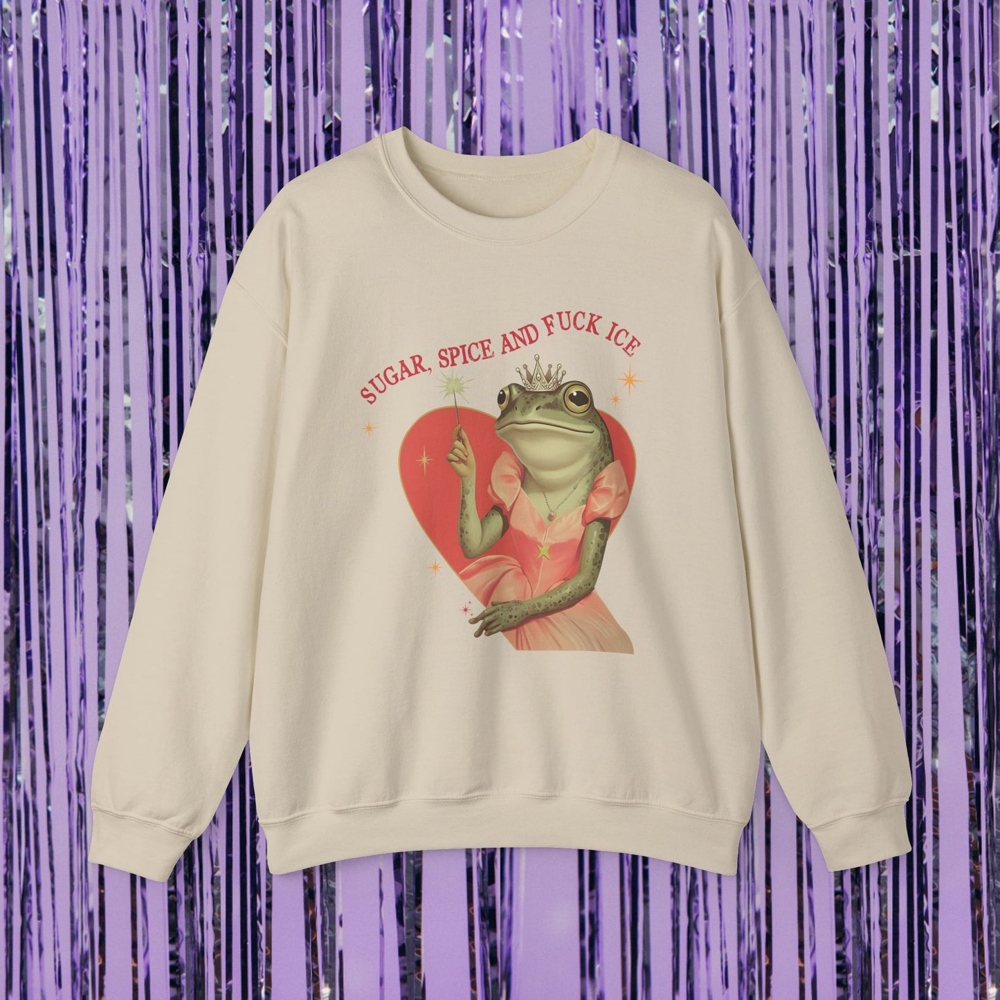 Sugar Spice and Fuck Ice Frog Heart Sweatshirt