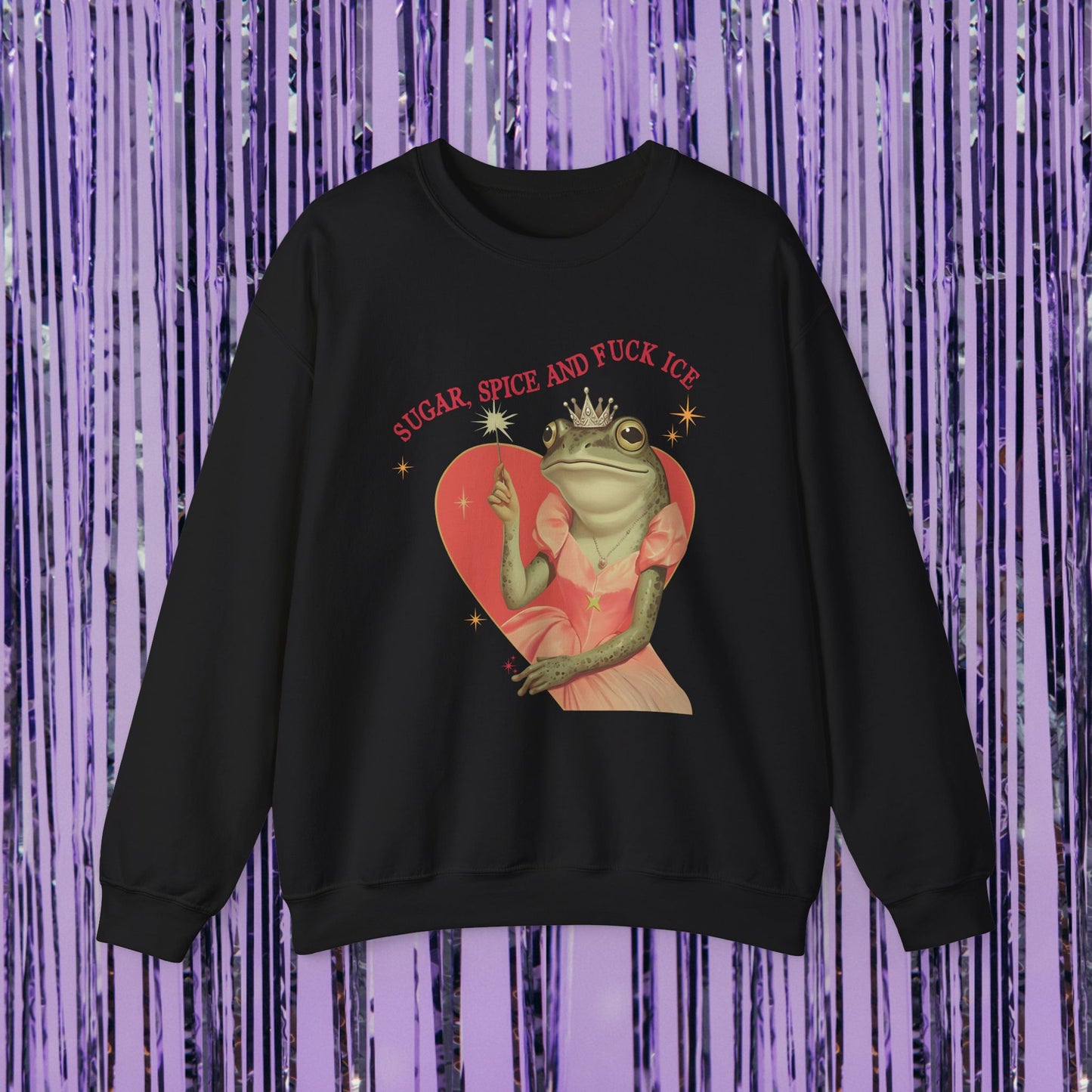 Sugar Spice and Fuck Ice Frog Heart Sweatshirt