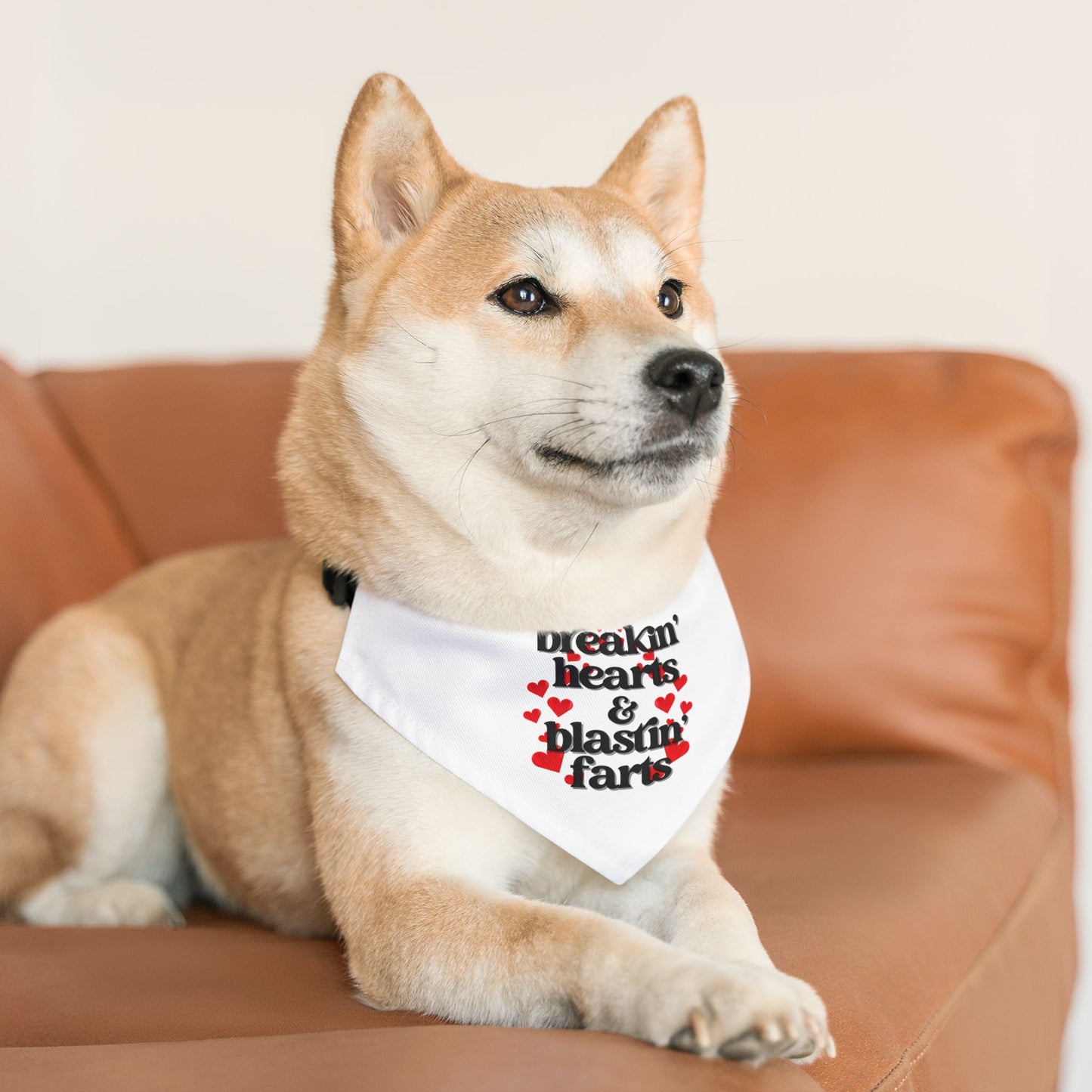 Breakin' Hearts and Blastin' Farts Pet Bandana