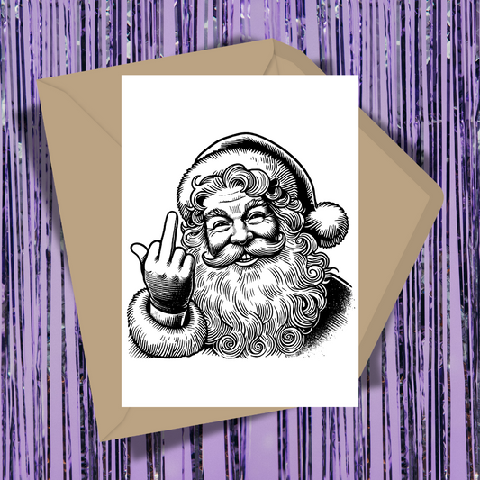 Unfestive Santa Greeting Card