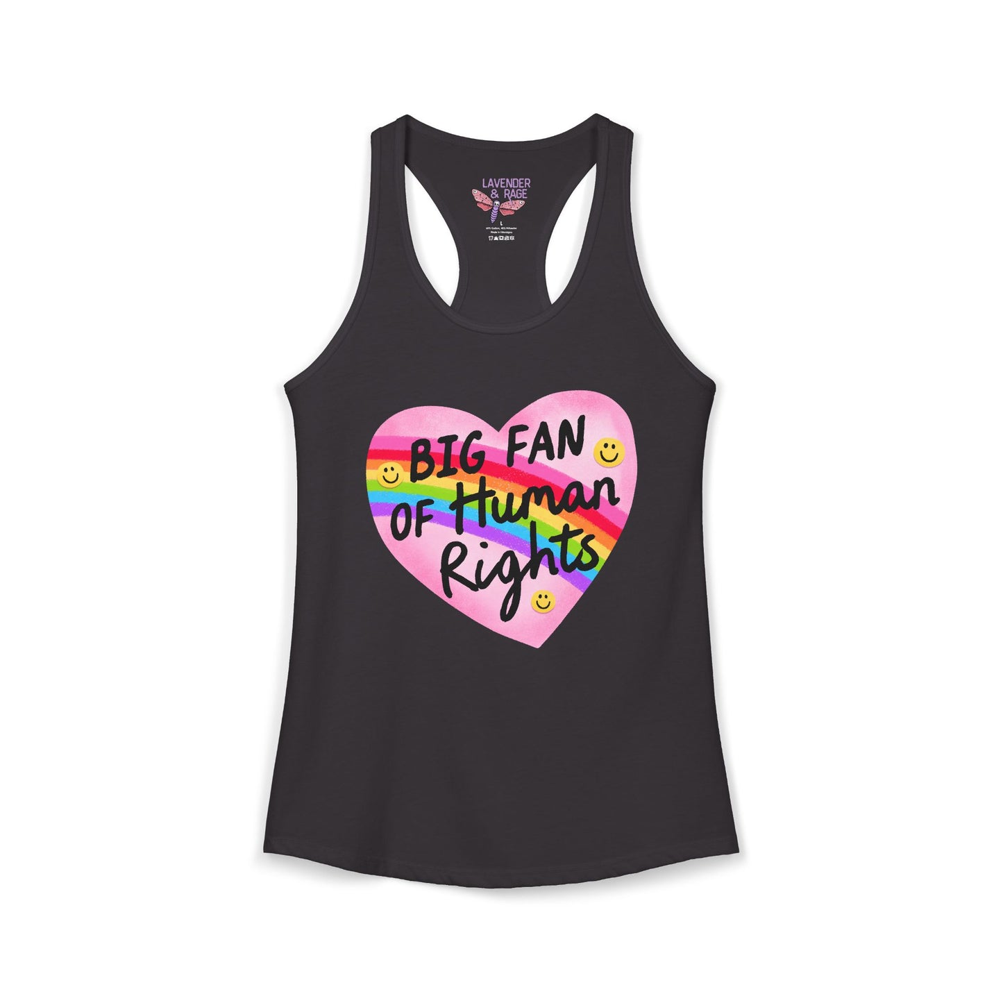 Big Fan Of Human Rights Ideal Racerback Tank