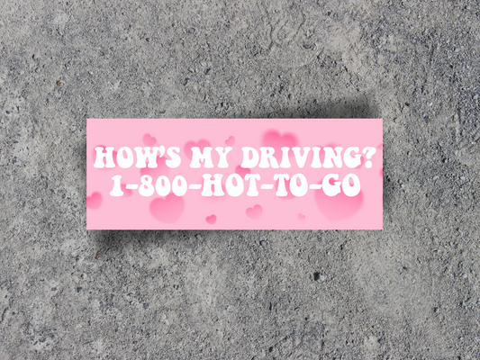 1-800-HOT-TOGO Bumper Sticker