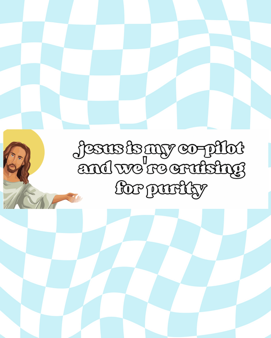 Jesus Is My Co-Pilot Bumper Sticker