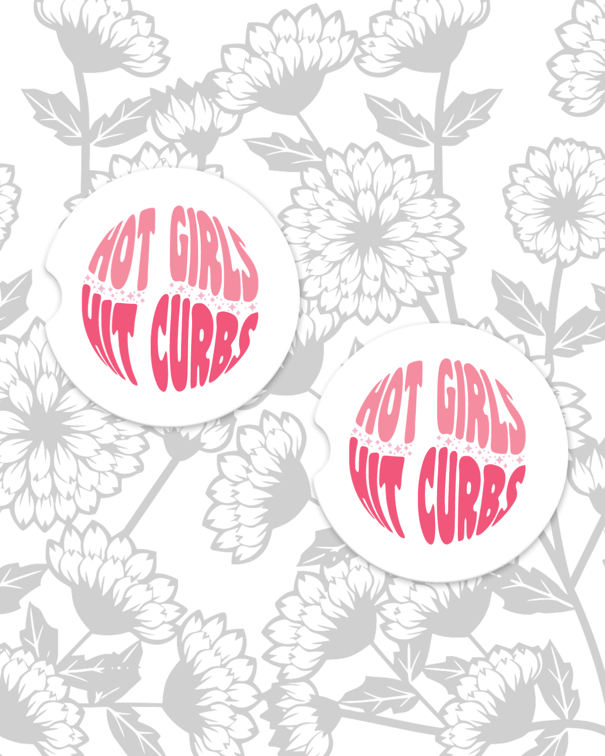 Hot Girls Hit Curbs Car Coasters