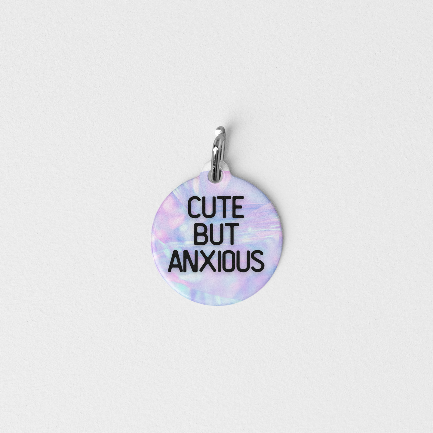 Cute But Anxious | Funny Pet ID Tag for Dogs and Cats | Sarcastic Pet Accessory