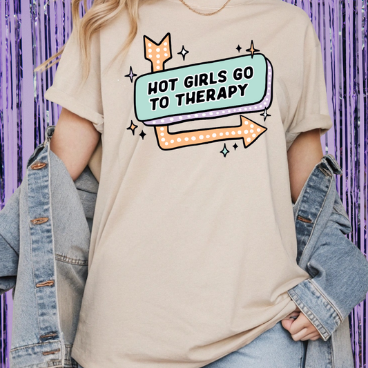 Hot Girls Go To Therapy Unisex T-Shirt